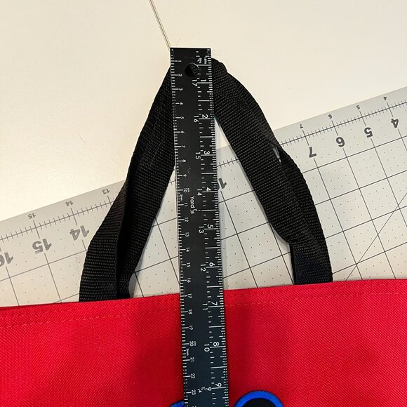 Disney Mickey Mouse Red Canvas ”Smith”‎ Embroidered Tote Bag - VERY CUTE! - Picture 10 of 12